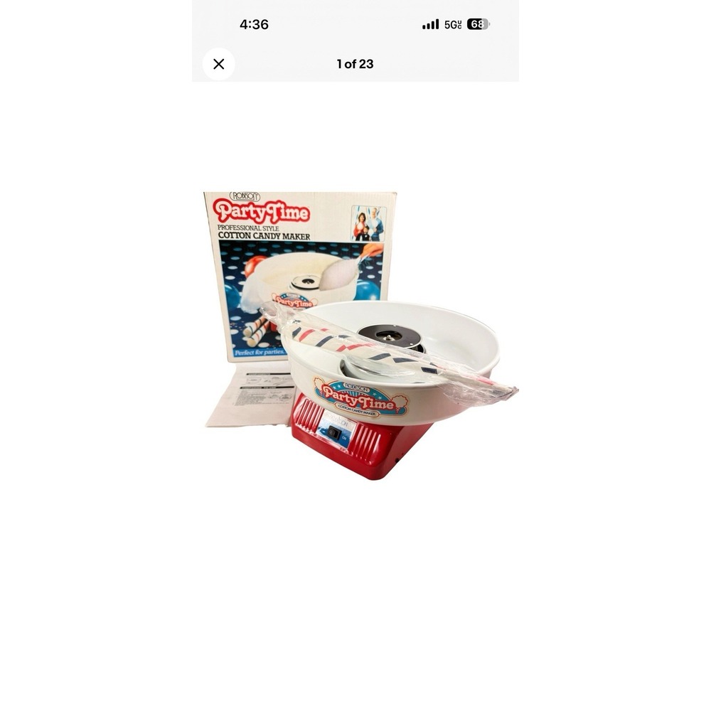 Vintage Robeson Cotton Candy Maker Tabletop Machine Kids Birthday Party Time
